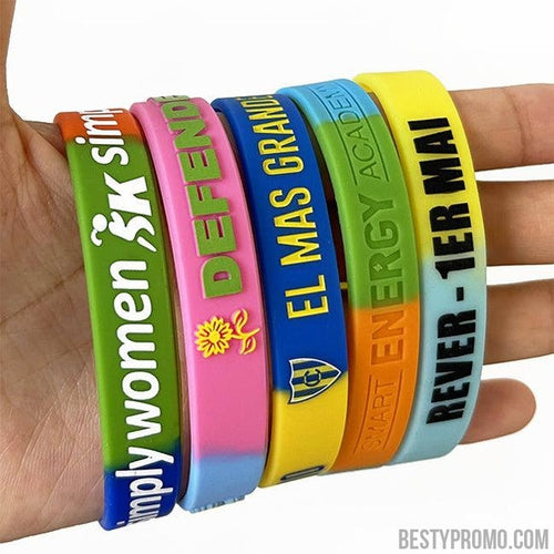 Custom Silicone Wristbands - Segmented-Besty Promo