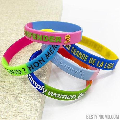 Custom Silicone Wristbands - Segmented-Besty Promo