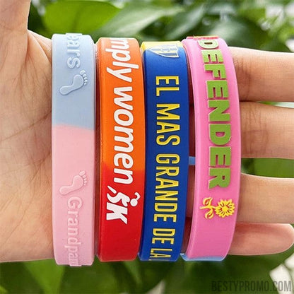 Custom Silicone Wristbands - Segmented-Besty Promo