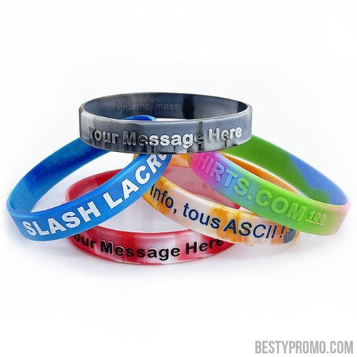 Custom Silicone Wristbands - Swirl-Besty Promo