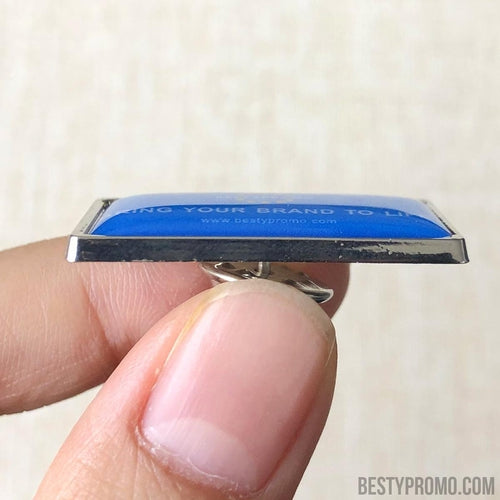 custom zine alloy badge with doming-rectangle-Besty Promo