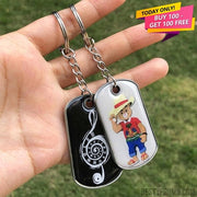 Custom metal dog tag keychain with doming-Besty Promo