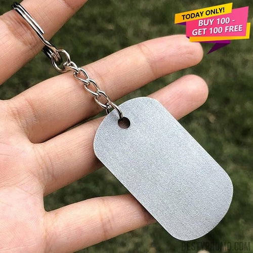 Custom metal dog tag keychain with doming-Besty Promo