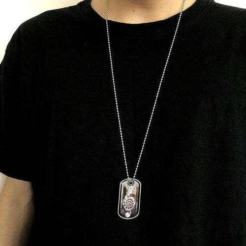 Custom Zinc Alloy Dog Tag Necklace - Doming-Besty Promo