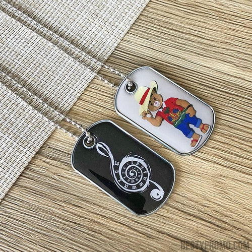 Custom Zinc Alloy Dog Tag Necklace - Doming-Besty Promo