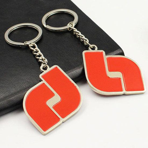 custom double-sided logo enamel keychain