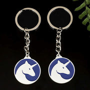 custom double-sided logo enamel keychain