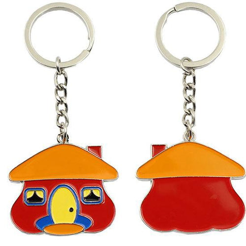 custom double-sided logo enamel keychain