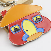 custom double-sided logo enamel keychain