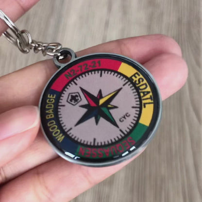 Dual-Sided Doming Metal Keychain