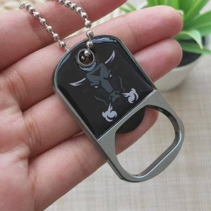 Custom Dog Tag Necklace with Bottle Opener