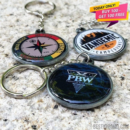 Custom metal keychain with doming-Besty Promo